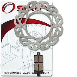 Sixity Rear Ceramic Brake Pads Rotor compatible with Ducati 748R Biposto 2002 Complete Set