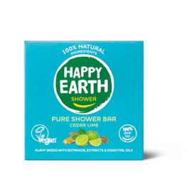 Happy Earth 100% Natural Shower Bar Cedar Lime