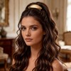 Oval Hair Barrette, Gold, 1 Pack