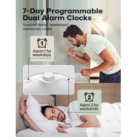 Dekala Sunrise Alarm Clock with Wake Up Light - Dual Alarm, Sunrise & Sunset Simulation, FM Radio, 7 Natural Sounds, Full-Screen Touch Display, Bedside Clock for Adults & Kids