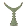 Creative Co-Op Distressed Metal Tuna Tail Accent Decor, Aqua