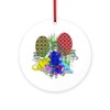 CafePress Dinosaur Easter Eggs Round 4" MDF Holiday Ornament