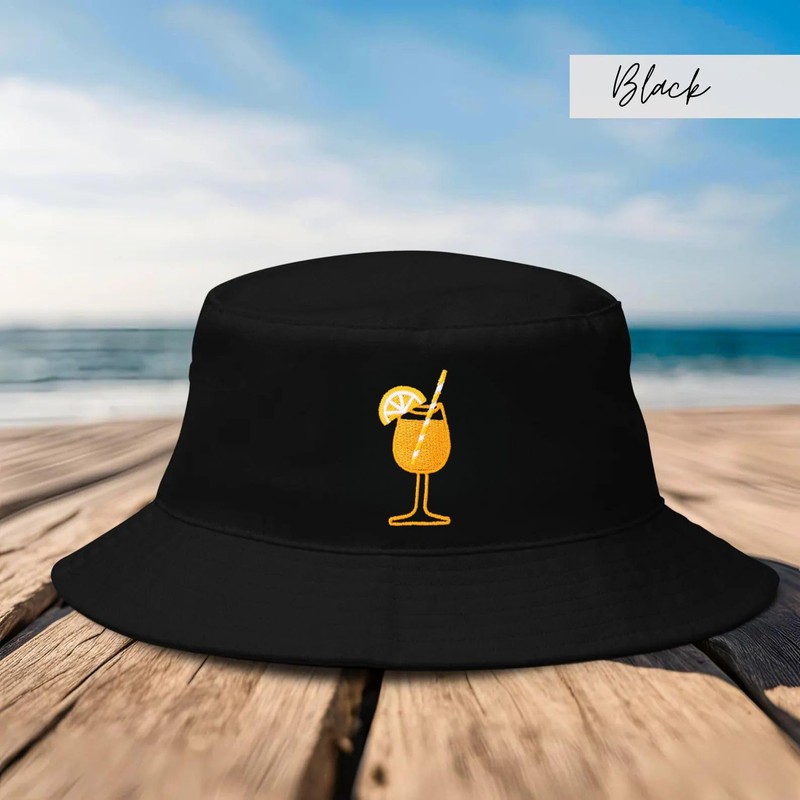 RF&cm Aperol Spritz Embroidered Hat, Cute Bucket Hat, Aperol Gift,