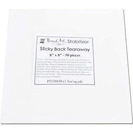 Sticky Back Tearaway Stabilizer - 8x8 50 Count Precut