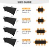 SEPARO 4 Pack 6 Ft Black Spandex Table Cover Fitted