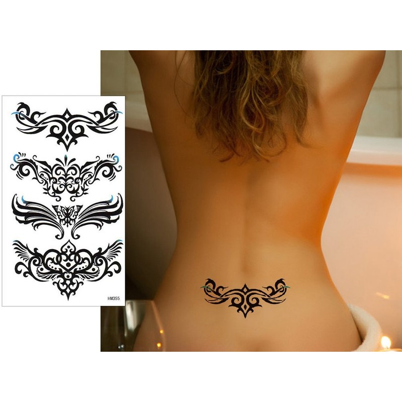 King Horse Tribal-12 Tattoo Stickers, Tribal Chain, 7 Types -