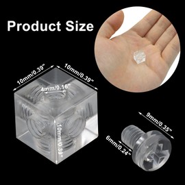 Piutouyar 20 Pack Acrylic Corner Brackets, Clear Cube Corner Brace Decorative Corner Brace Support Brackets for Furniture Hardware
