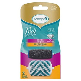 Amope Pedi Perfect – Electronic Foot File Mixed Refills, 2 ct, Regular & Exfoliating