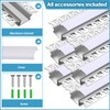 Glooglitter 10 Pack 6.6ft/ 2 Meter Plaster-in LED Channel Trimless