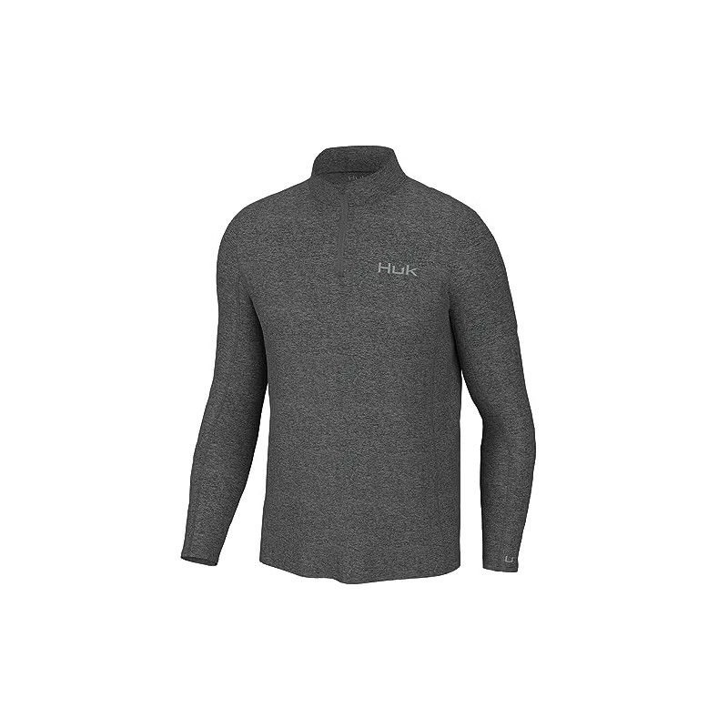 HUK Coldfront Pullover, Fishing 1/4 Zip for Men, Volcanic Ash