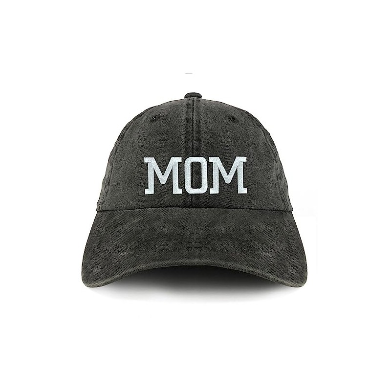 Trendy Apparel Shop Mamá Bordado Pigmento teñido no estructurado Cap,