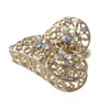 VingTAINE H-140 Heart Hair Clip Hair Claw Rhinestone