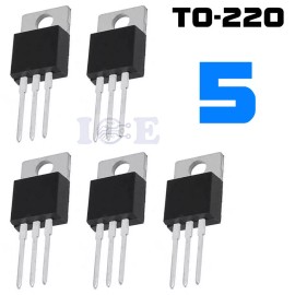 STMicroelectronics 5pcs TIP125 Darlington Power Transistor Bipolar PNP 5A 60V 65W TO-220 ST