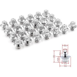 RTRHINOTUNING 100pcs 6.9mm/0.27in Hole Replacement Wheel Lip Rivets Nuts Wheel Rim Rivets for ABS Plastic Chrome Silver