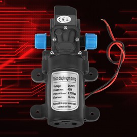 DC 12V 45W 4L / min Bomba autocebante de agua con micro diafragma y filtro