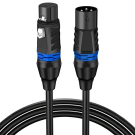XLR Cable, 26FT XLR Male to Female Microphone Cable, 8 Pins Balanced XLR Male to Female Audio Cable for Microphones Recording, Mixer, Amplifier，Speaker Systems