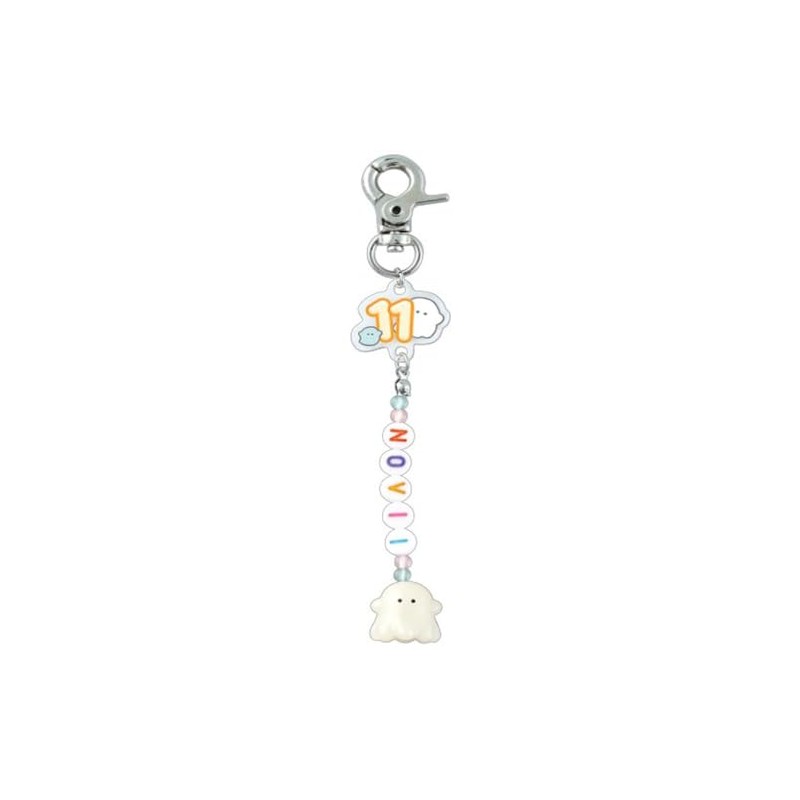 Clax Obacaine Birthday Keychain November 096412 Ghost Birth Month Bead