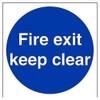 vsafety 18003 at-r"Fire Exit Keep Clear" Mandatory Sign, 1 mm