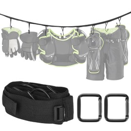 Cosmos Portable Hockey Gear Hanger Strap Ice Hockey Equipment Drying Rack Organizer - Horizontal Camping Lanyard Gear Hanger for Ice Hockey Football Lacrosse Baseball Camping Fishing in Home Outdoor