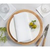 Saro Lifestyle Plain Linen Table Napkins (Set of 4), White,