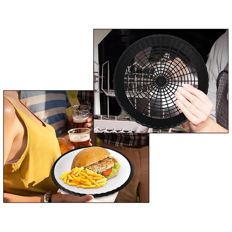 Auto-plaza 24x 9.7 Inch Heavy Duty Reusable Plastic Plate Holders
