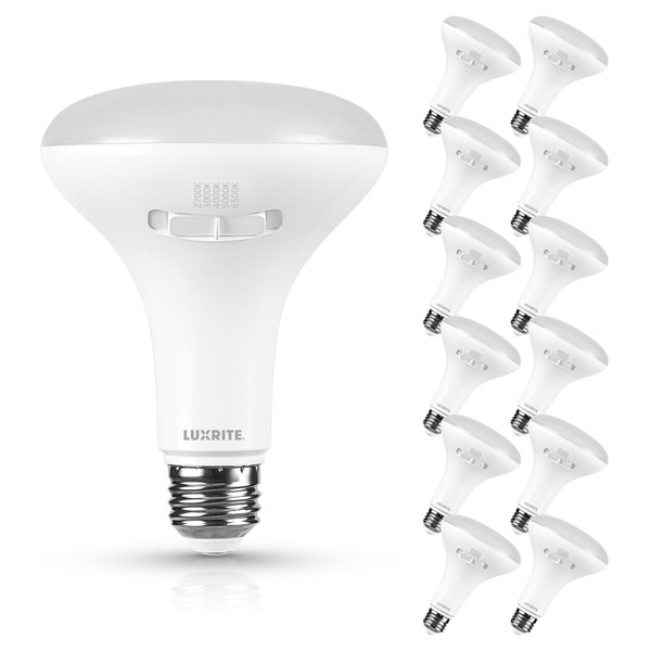 LUXRITE BR30 LED Light Bulb, 10W (65 Watt Equivalent), 5CCT