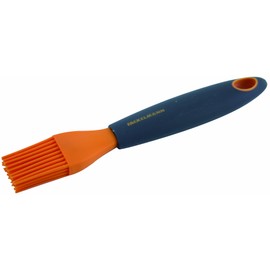 FACKELMANN Backpinsel Soft 19cm in grau/orange, Silikon, 19 x 6 x 2.3 cm