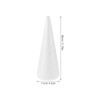 Yardwe White Foam Cone for Crafts:Polystyrene Cone 30cm Styrofoam Christmas