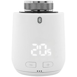 Eurotronic Comet Zero Bluetooth (Smart Bluetooth Thermostat with LED Display, Easy Temperature Setting with Bluetooth via App, Radiator Thermostat), White