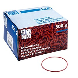 5 Star Office 700215 Pack of Rubber Bands 500 g Diameter 100 mm Red