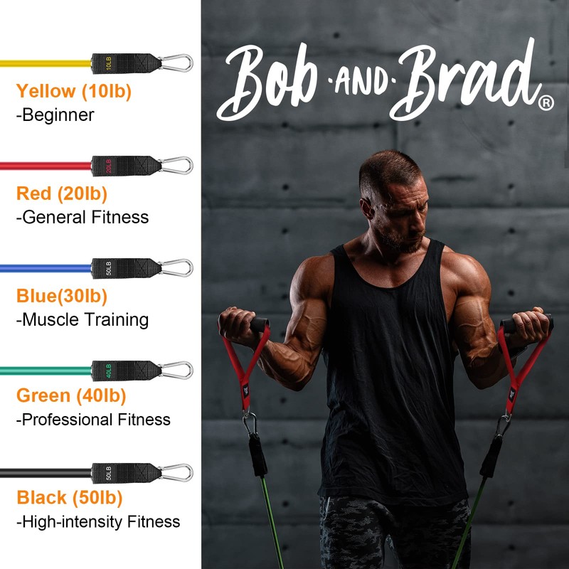 BOB AND BRAD Resistance Bands Set, Stackable Up to 125