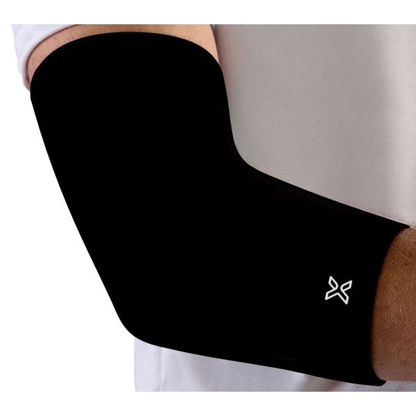 Body Helix Full Elbow Brace for Tendonitis and Tennis Elbow - Golfers Elbow Brace - Forearm Strain Support - Elbow Compression Sleeve for Men and Women - HSA, FSA Approved (Black, Large)