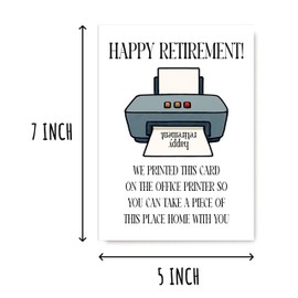 KoKi9xxGifts We Printed This Card On The Office Printer - Happy Retirement Card - Retired Greeting - Humorous Coworker - Colleagues