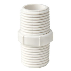 FangKingNo 10pcs 1 Inch PVC Nipple Male to Male coupling adaptor of Thread plumbing PIPE connection 1Inch (1", pack of 10)