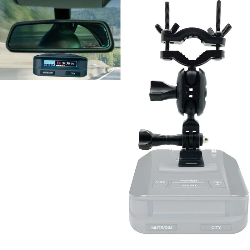 ChargerCity AccessoryBasics Rearview Mirror Stem Radar Detector Mount for Uniden