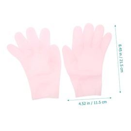 Beavorty 1pair Moisturizing Gloves for Dry Skin Care Hand Masks for Exfoliating and Beauty Treatment Soft Portable Gloves for Home Travel and Business Use