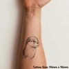 Azeeda 'Otter-Porträt, Seitenansicht' Temporäres Tattoo - Hautfreundlicher & Ungiftiger Abziehbild