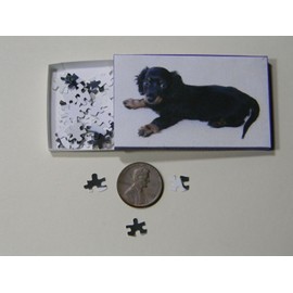 Craft Ruby Miniatures® Mini Jigsaw Puzzle 100 piece 1:12 "Mini Dachshund Puppy"