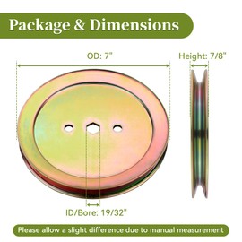 Spindle Pulley GX20367 UC23728, for John Dee re L100 LA105 Mower - Spindle Drive Pulley GX20367 Compatible with JD L108 L118 LA100 LA115 D100 D110 42" Lawn Tractor, Replaces 11449 275-124, 2 Pack
