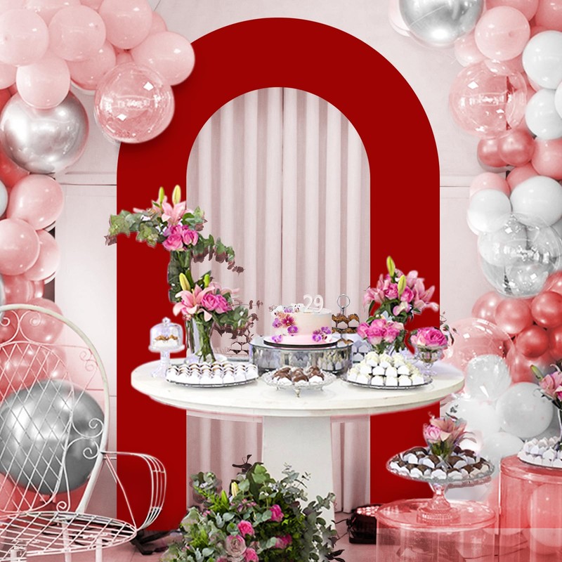 Babenest 7.2Ft Spandex Open Arch Backdrop Cover, Fitted Double-Sided U-Shaped