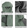 TEZO TEZO Mens Rain Jacket Waterproof with Hooded Hiking Coat