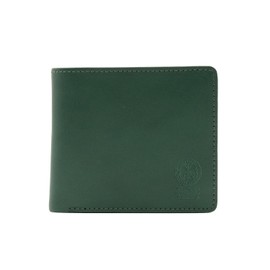 Emono Genuine Leather Bi-Fold Wallet, Skimming, Men's, Himeji Leather, Folding Wallet, Business, Gentleman's Wallet, Oil Leather, green