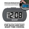 Sharp Digital Alarm Clock – Tactile Plastic Case with Soft