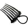 Black Bandette Comb, Comb with Elastic Band,Ponytail Bump It Up