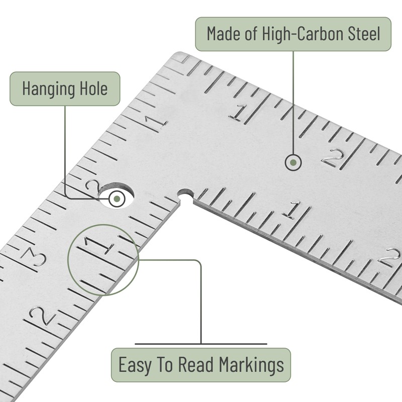 Mr. Pen- Framing Square, 8 inch x 12 inch, Silver,