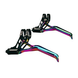 Outanaya 1 Pair Aluminum Alloy Bike Brake Handle Lightweight Hollow Design Replacement Lever for Road Mountain Bikes Stylish Accessory for Enhanced Cycling Performance