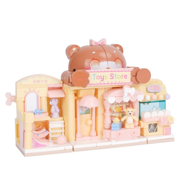 Vinbosion Building Blocks Set,Shop Building Toy,Store Street View Blocks Kit,Creative