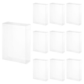 MECCANIXITY 10 PCS Clear Gift Box,2.8"x1.1"x4" Transparent Candy Box Plastic Favor Boxes Packing Box for Candy Cookies Christmas Wedding Party Wrapping