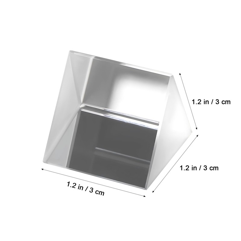 4 Pcs Crystal Optical Glass Prism, 30mm Triangular Prism for