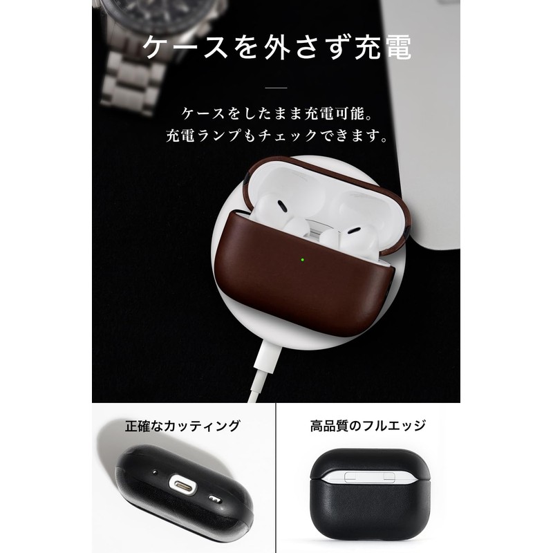 SIMON Tochigi Leather AirPods Pro 2 Leather Case [USB-C Version]
